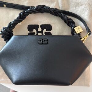 Black mini Ganni Bou bag